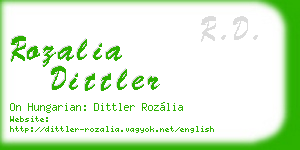 rozalia dittler business card