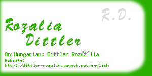 rozalia dittler business card